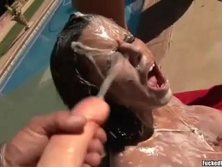 Diamond Pussy Cums in the Bathtub with One-inch Monster Cocks