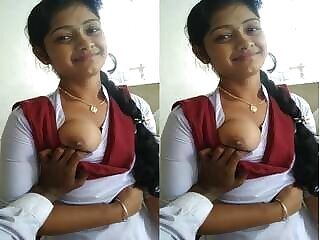 Hot Desi Girl Busts Her Tits And Fucks Her Lover