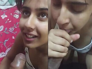 desi colg girlfriend blowjob with cumshot in mouth wid audio