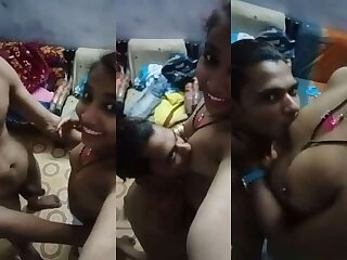 Sexy boobs sucking selfie video