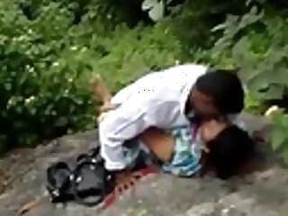 Desi aunty fucked in forest by colleague while his friend recorded