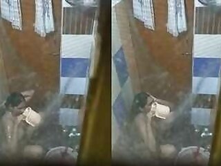 Desi bhabhi bathes, Captured by hidden camera