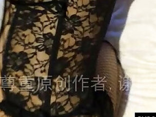 Chinese amateur with naughty sexy lingerie taking homemade porn video